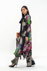 2-PC Printed Raw-Silk Shirt with Trouser CPM-3-206